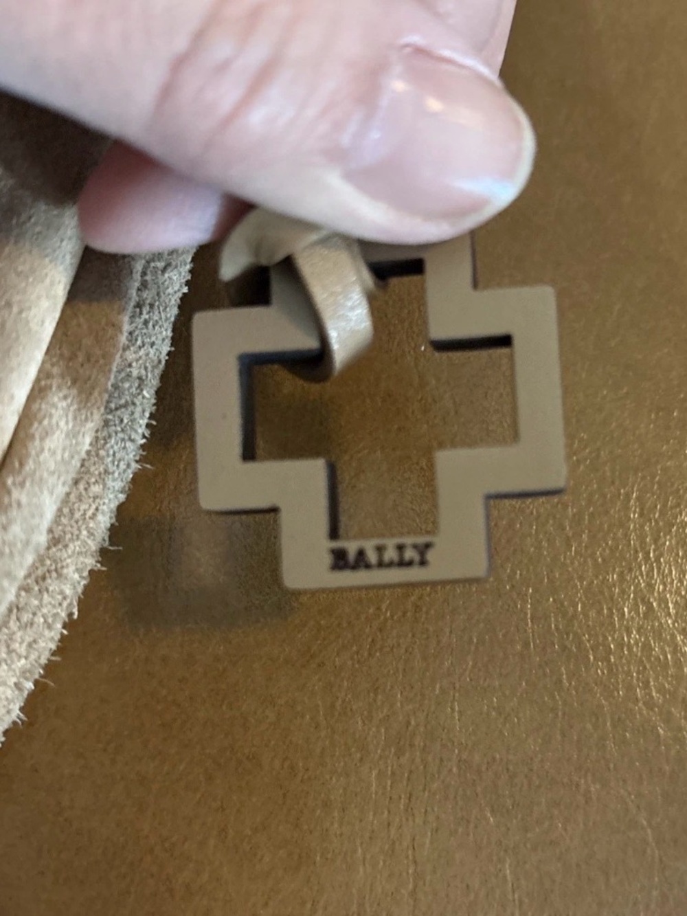 Bally Tan Suede And Leather Hobo Shoulder Bag Vintage Striped Interior - Picture 4 of 15